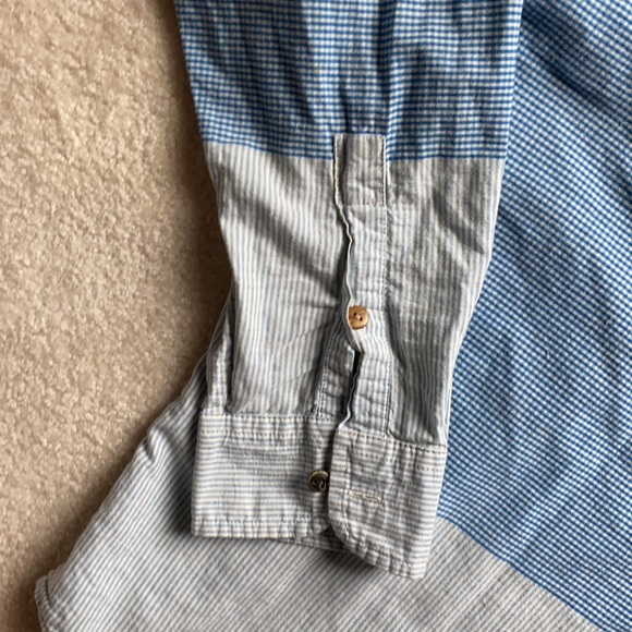 VISSLA Men’s large button-down shirt Blue - Picture 3 of 5